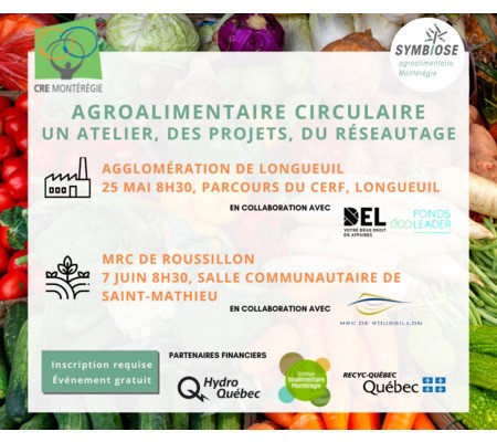 Ateliers de maillage 25 mai et 7 juin 2022 | symbiose agroalimentaire Montérégie