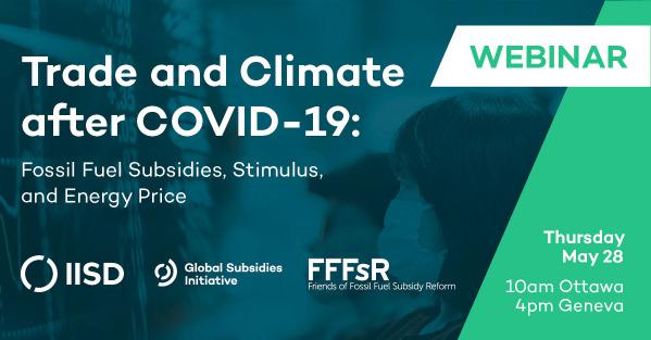 Commerce et climat post COVID-19: subventions, stimulation et prix de l'énergie 