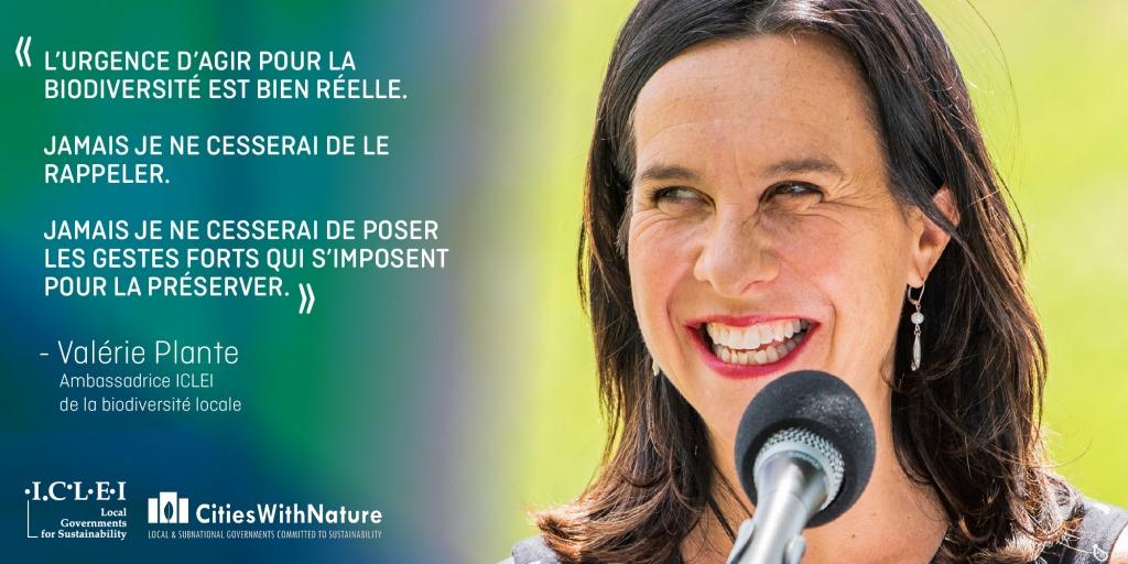 La mairesse de Montréal nommée ambassadrice mondiale ICLEI pour la biodiversité locale