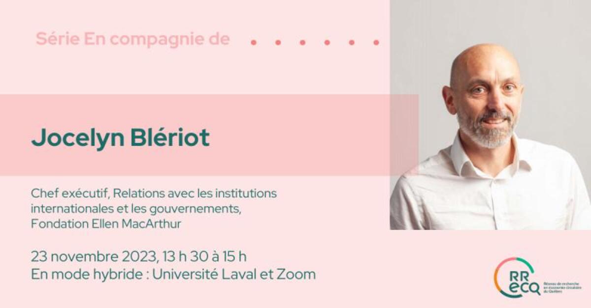 Conférence, échange et café avec Jocelyn Blériot à l'Université Laval