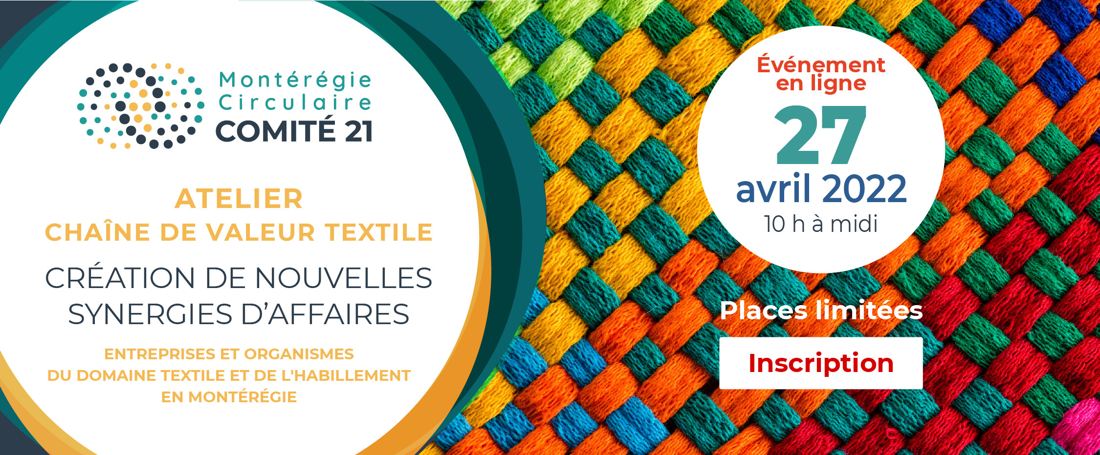 Atelier Chaîne de valeur textile 27 avril | Montérégie Circulaire