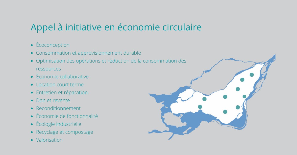 Cartographie des initiatives en économie circulaire de l’agglomération de Montréal