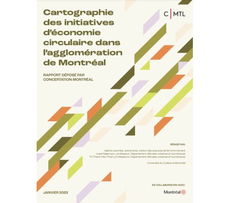 Cartographie des initiatives d'économie circulaire de l'agglomération de Montréal - Concertation Montréal