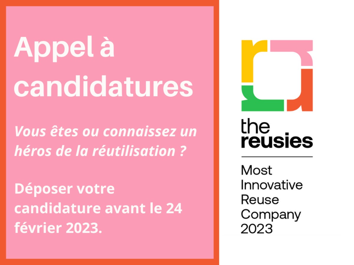 Appel à candidatures | The Reusies: Prix annuels de la réutilisation 2023